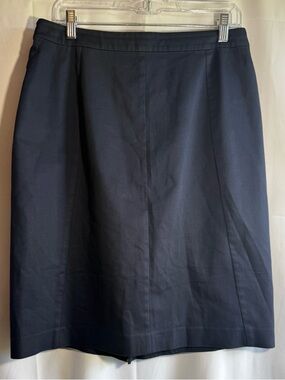 Ann Taylor Navy Midi A-Line Skirt